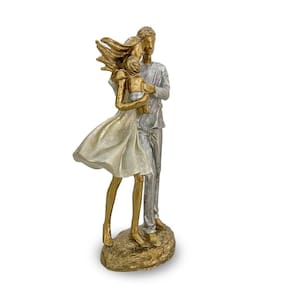Estatueta Familia De Resina Decoração 25,5Cm