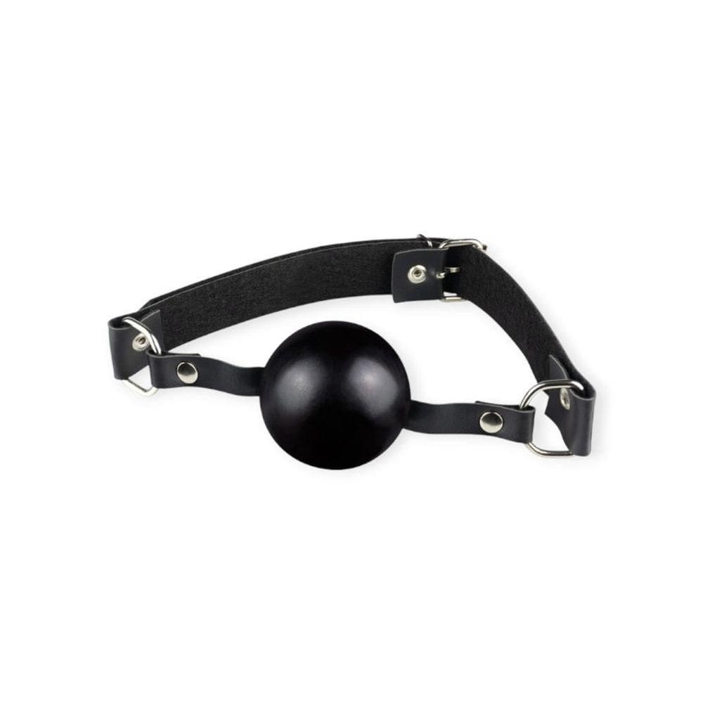 Mordaça Bola Com Regulagem Em Couro Sintético La Pimienta Preto