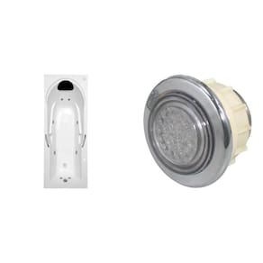 Banheira de Hidromassagem Capri Astra em Gel Coat Gran Luxo P5 - 220v - com Aquecedor e Cromoterapia Branco