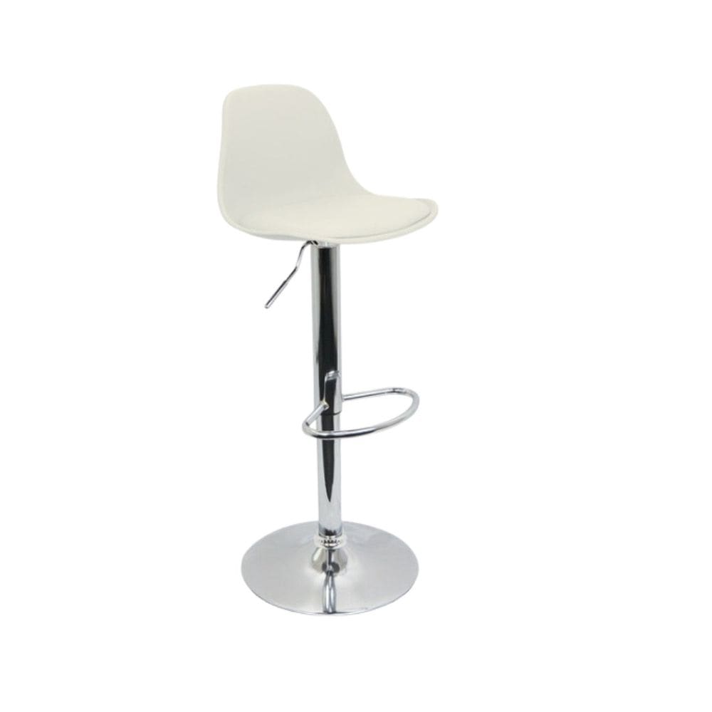 Banqueta Joly Eames Base Giratória Branco