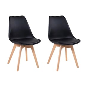 Conjunto 2 Cadeiras Eames Leda Estofada Preto
