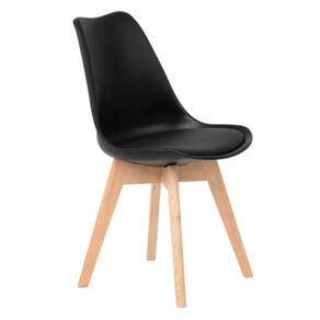 Cadeira para Sala de Jantar Eames Leda Estofada Preto