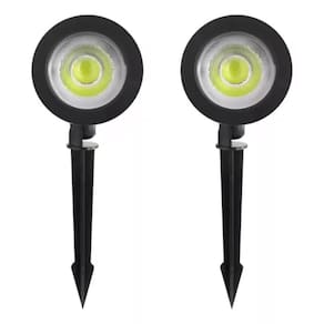 Kit 2 Luminária Refletor Espeto de Jardim 5w cor da luz Verde