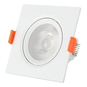 Kit 5 Spot Led Quadrado 3w 65 x 65 mm 6500k Branco Frio Sala Quarto Sanca Comercio Academia Luz Fria Luminaria de Teto