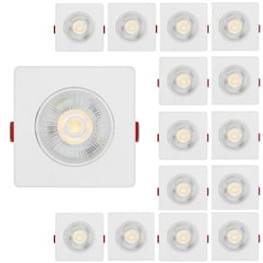 kit 15 Luminária Spot Led 5w Branco Quente Quadrado Embutir Direcionavel Bivolt 110/220 Forro Pvc Gesso Sala Quarto Cozinha Comercio