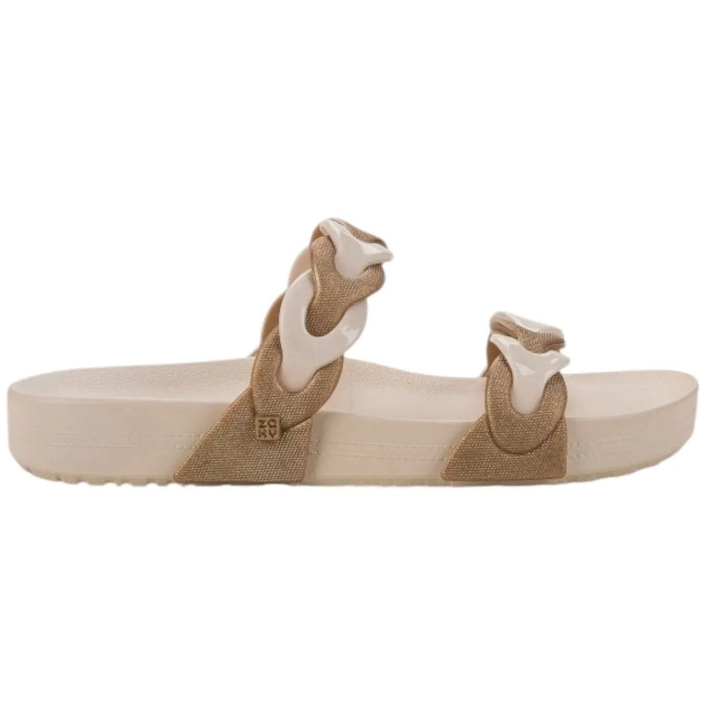 Rasteira Papete Zaxy Feminina Gltitz Casual Brilho 19076