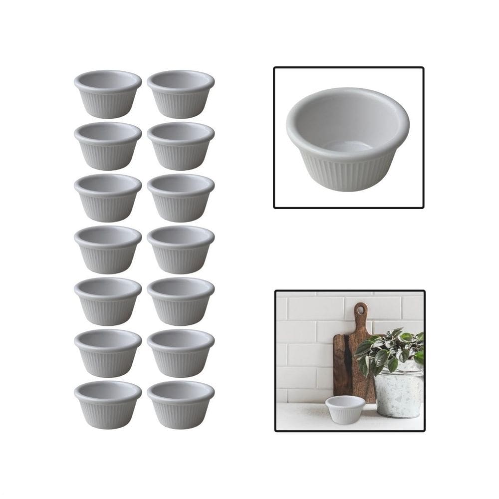 Kit 14 Molheiras De Melamina Shoyu Molhos Ketchup 6,5Cm 50Ml