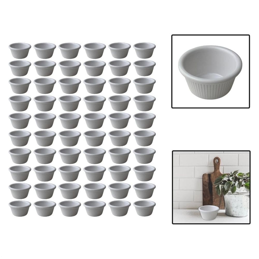 Kit 60 Molheiras De Melamina Shoyu Molhos Ketchup 6,5Cm 50Ml