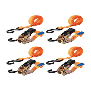 Kit 4 Cinta Com Catraca 680Kg X 25Mm X 4,5M - Moto Jet Ski Barco