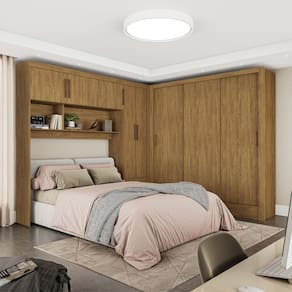 Guarda-roupa Casal Modulado 5 Portas Santiago 3 Portas 5 Gavetas Cinamomo