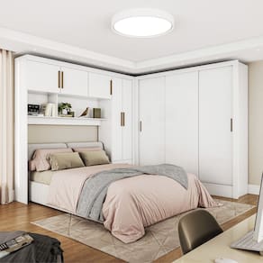 Guarda-roupa Casal Modulado 5 Portas Santiago 3 Portas 5 Gavetas Branco
