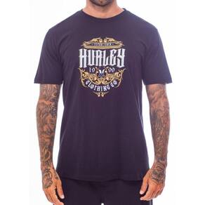 Camiseta Hurley Label SM25 Masculina Preto