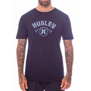 Camiseta Hurley Brasão Over SM25 Masculina Preto