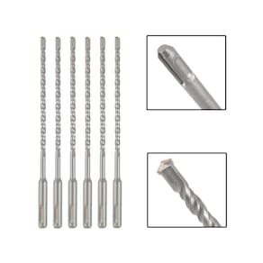Jogo 6 Brocas Sds Plus 5X110 Mm Aço Carbono Tungstênio