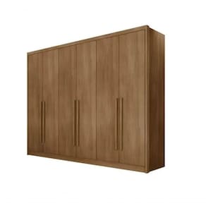 Guarda Roupa Casal 6 Portas 8 Gavetas Coimbra - Móveis Novo Horizonte - Cumaru
