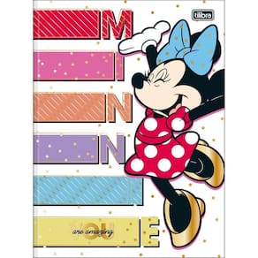 Caderno Brochurão Escolar 80Fls Minnie Branco Tilibra