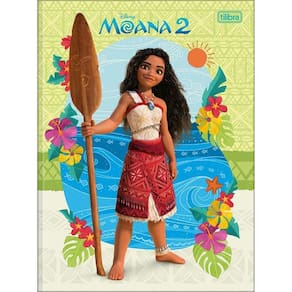 Caderno Brochurão Escolar 80Fls Moana 2 Verde Tilibra