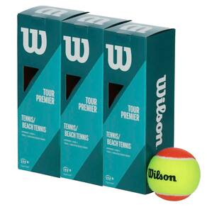 Kit 3 Tubos de Bolas Tênis Praia Tour Premier Iniciantes Wilson
