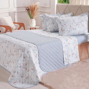 Kit Colcha Casal 200 Fios Estampada 220x240cm