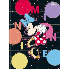 Caderno Brochurão Escolar 80Fls Minnie Preto Tilibra