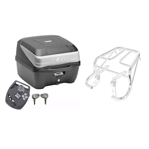 Kit Bauleto Bau Moto 33L Givi + Bagageiro Titan Today 1995 1996 1997 191998 1999 Projétil