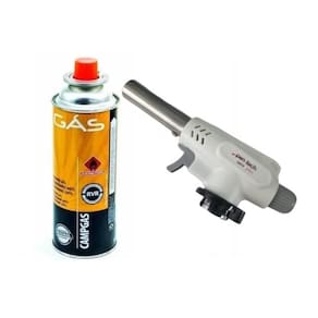 Gás Refil Lata Para Maçarico Fogareiro + Maçarico
