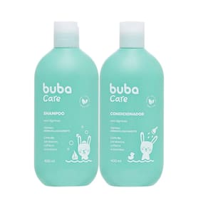 Kit Higiene do Bebê Condicionador Shampoo 400ml Sem Lágrimas Vegano Buba