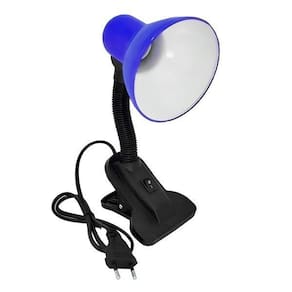 Luminária De Mesa Articulada Presilha Bivolt - Azul Escuro