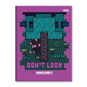 Caderno Brochurão Capa Dura 80Fhs Minecraft Dont Look Foroni