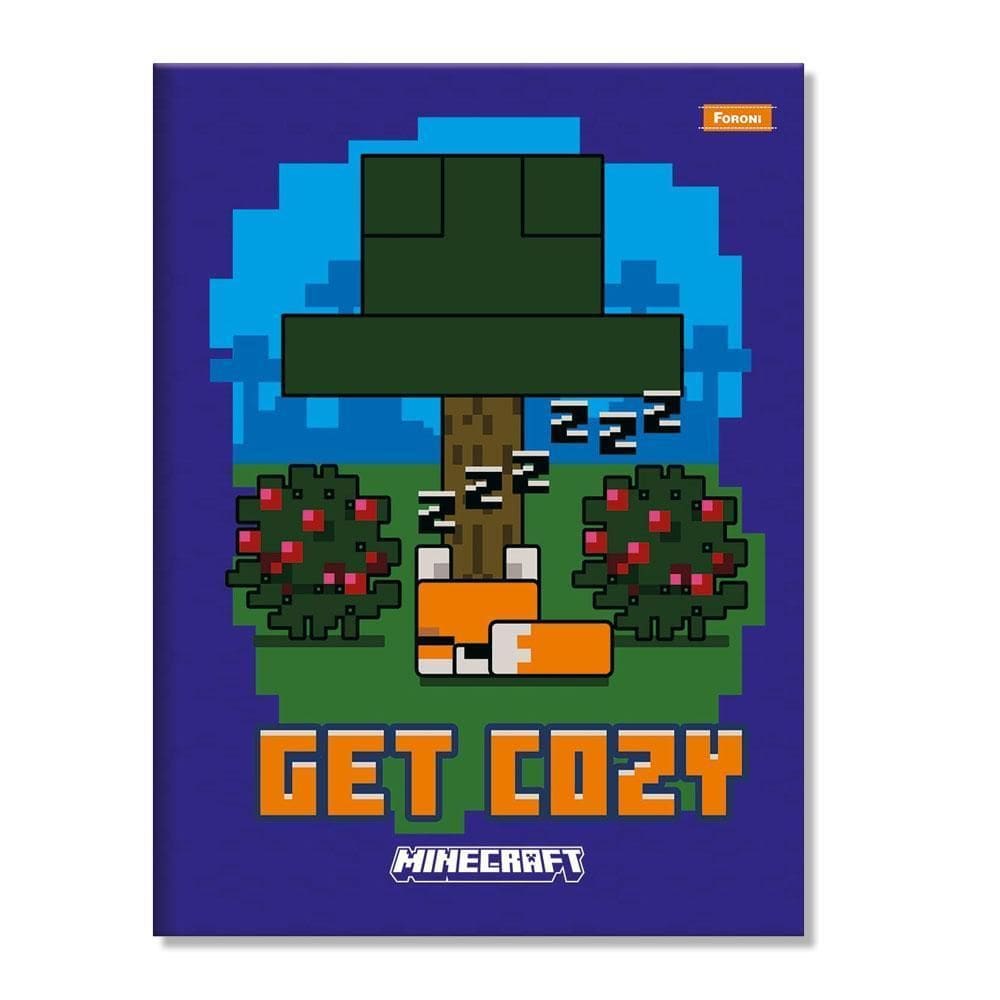 Caderno Brochurão 80 Folhas Minecraft Get Cozy Foroni