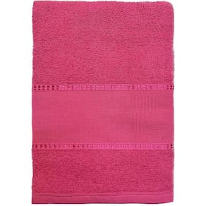 1 Toalha De Banho Barra Para Bordar Ponto Cruz 65X130 Pink