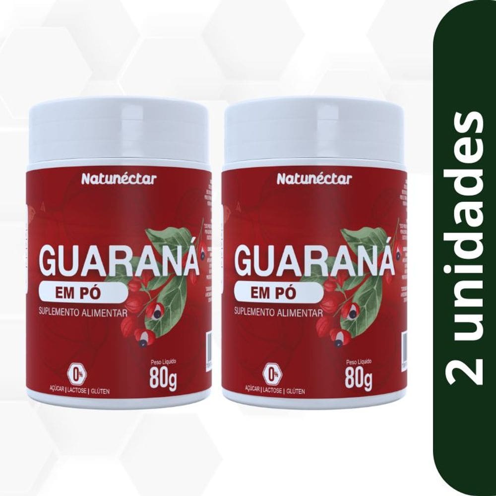 Kit Guaraná em Pó Solúvel Natunectar 80g - 2 unidades