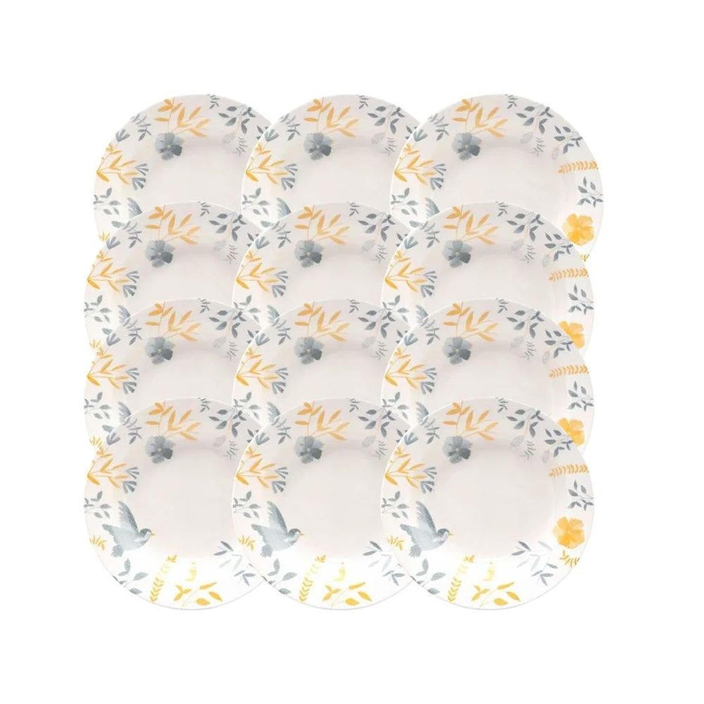 Prato Fundo De Cerâmica Donna Bem-Te-Vi 21,5Cm 12Un - Biona