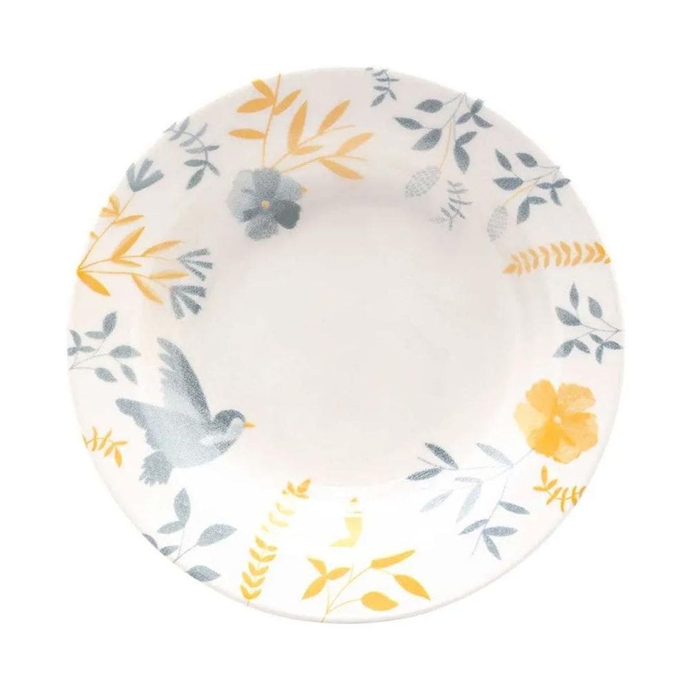 Prato Fundo De Cerâmica Donna Bem-Te-Vi 21,5Cm 1Un - Biona