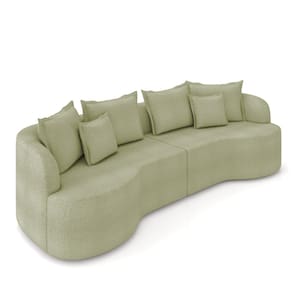 Sofá 3 Lugares Orgânico Living 210cm Mersa Bouclê K01 - D`Rossi