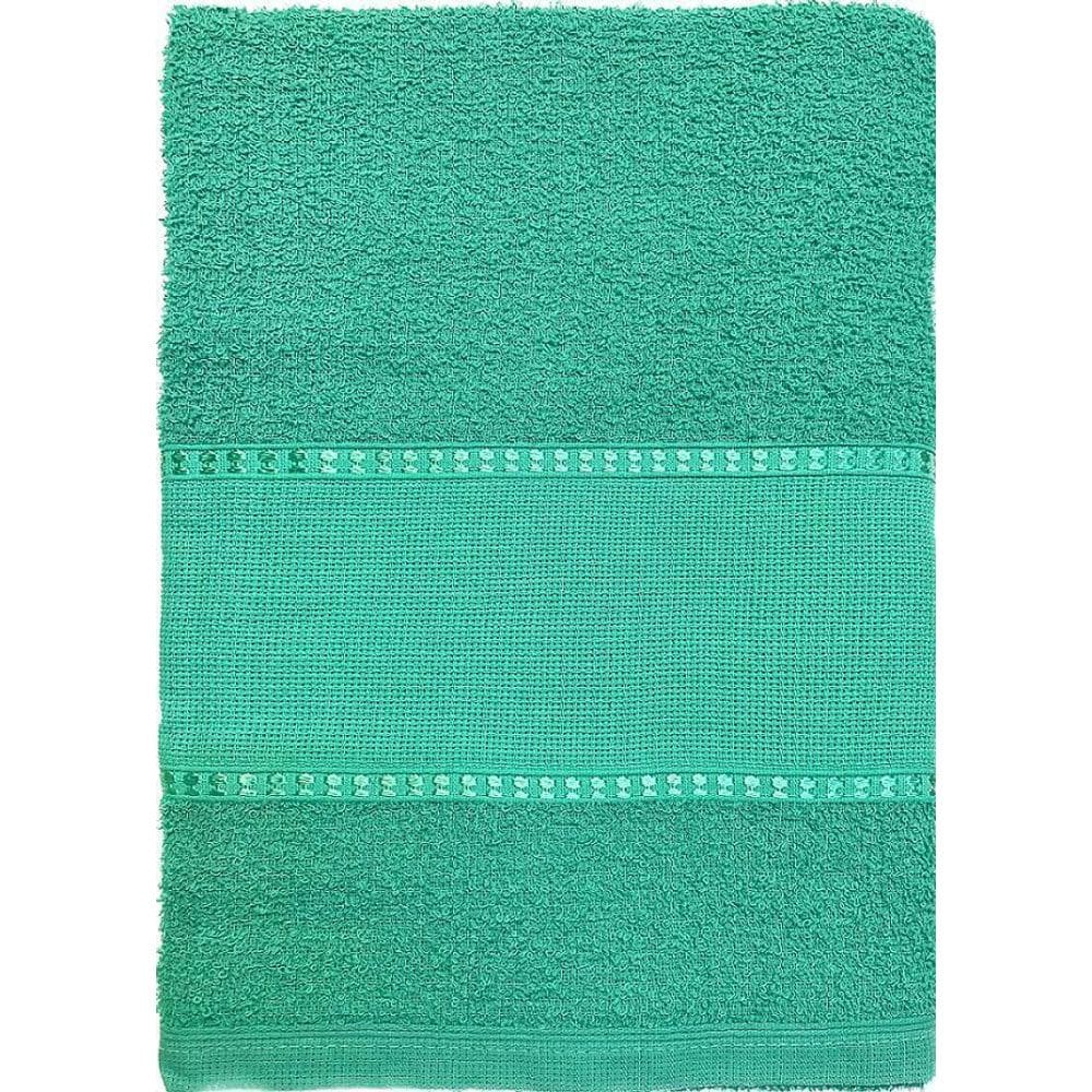 1 Toalha De Banho Barra Para Bordar Ponto Cruz 65X130 Verde