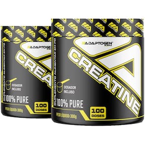 Combo 2x Creatina Monohidratada 100% Pura 300g Adaptogen
