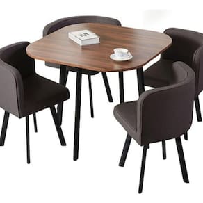 Conjunto Mesa De Jantar + 4 Cadeiras Compact Comfort Cinza