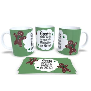 Caneca de Porcelana Branca Personalizada Coleção Natal 9