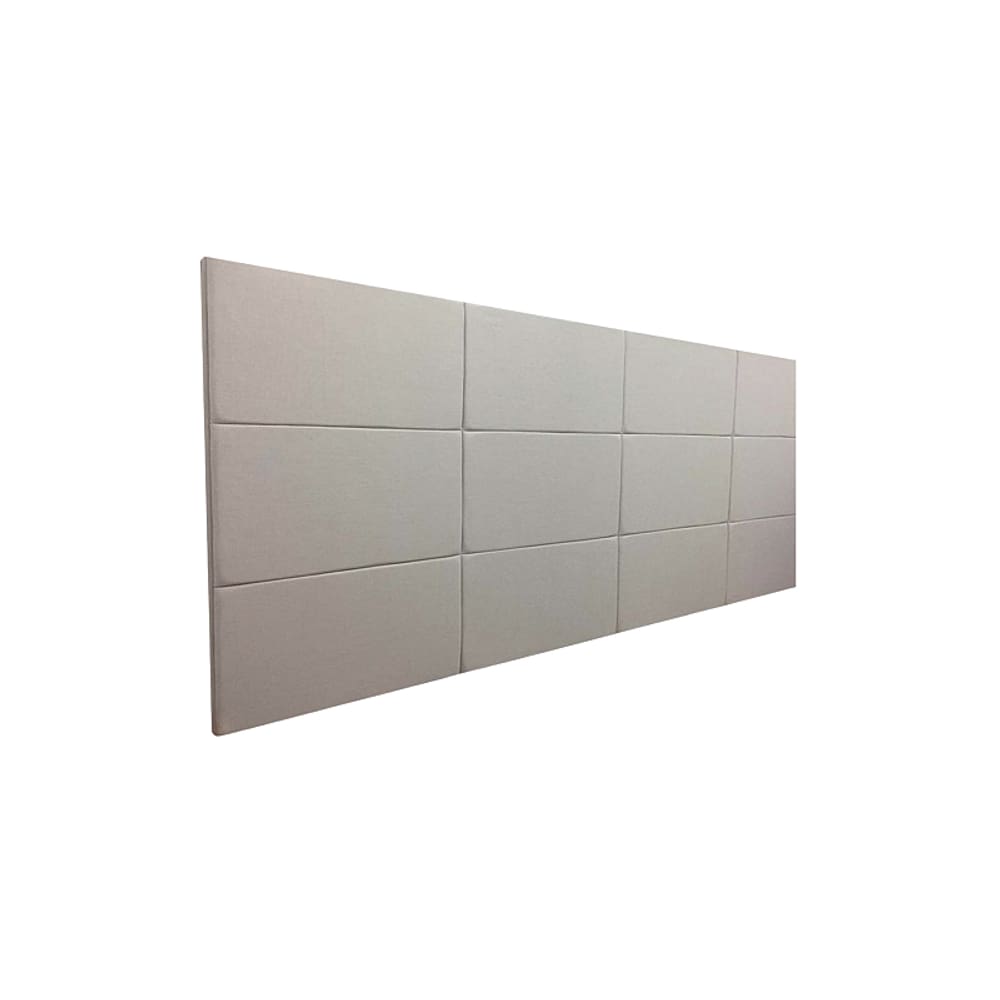 Cabeceira Estofada Casal 12 Blocos Não é Segredo Suede Liso Bege 140x90