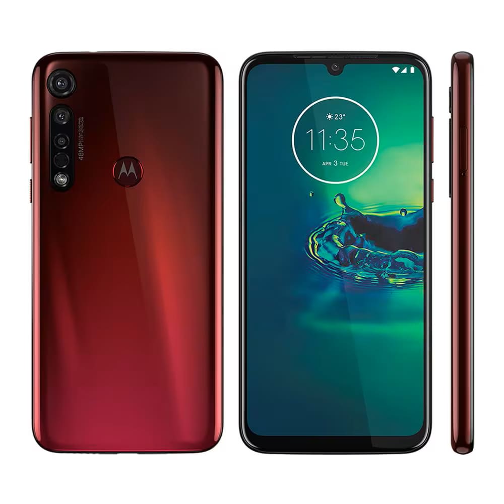 REEMBALADO: Motorola Moto G8 Plus 64GB, Tela Max Vision de 6.3” FHD+, Cereja