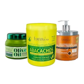 Kit Máscaras Abacachos,Cauter e Olive Oil Forever Liss