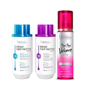 Kit Progressiva Semi 3D e Bye Bye Volume Forever Liss