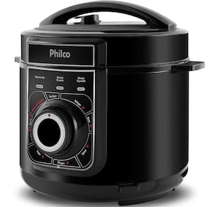 Panela Pressao Elétrica 5L Philco PPP02PI Antiaderente Preta Inox Multifuncional 900w