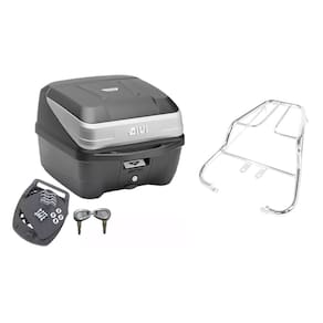 Kit Baú Moto 33L Givi + Bagageiro Cbx 250 Twister 2001 2002 2003 2004 2005 2006 2007 2008 Projétil