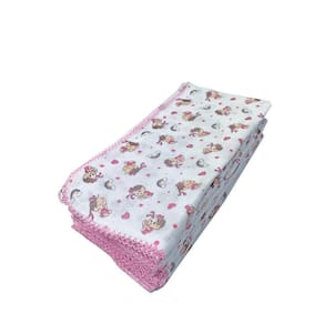 Kit 10 Fralda Turma Da Mônica 70X70Cm Com Crochê Mônica
