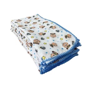 Kit 10 Fralda Turma Da Mônica 70X70Cm Com Crochê Cebolinha