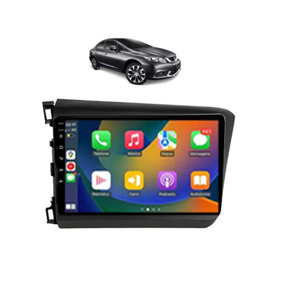 Kit Multimídia Civic EXR LXL LXS G9 2015 / 2016 Android 9 Pol 2/32Gb Carplay - Vision 8990CP
