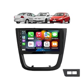 Kit Multimídia Gol Voyage Saveiro G5 Android 9 Pol 2/32Gb Carplay Gps WiFi Rádio Bt - Vision 8990CP