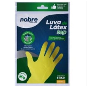 Luva De Borracha/Latex Top M Amarela Ca 41506 - Nobre